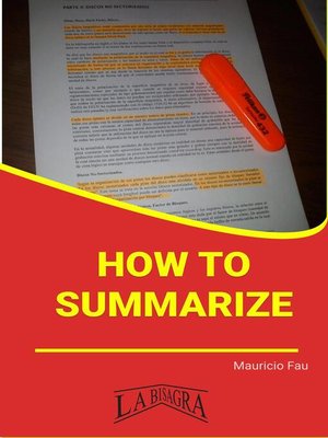 cover image of How to Summarize
